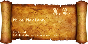 Mike Mariann névjegykártya