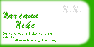 mariann mike business card